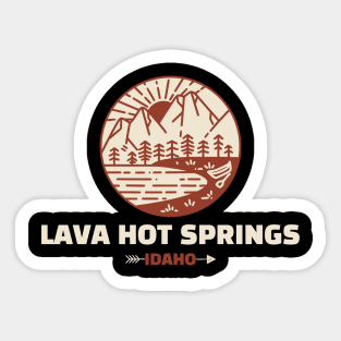 Retro Lava Hot Springs Sticker